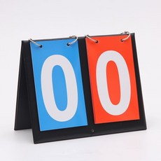 【Sunday】【店鋪熱銷】多功能翻頁計分牌 乒乓球籃球羽毛球通用比賽記分牌 檯球積分翻牌, 1個, 皮革款兩位數紅藍