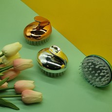 샴푸브러쉬 실리콘 솔 두피마사지 각질 케어 관리용품 샴푸솔 머리감는솔 머리감는브러쉬, 로즈골드, 로즈골드