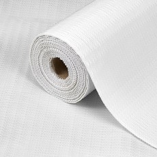 주방 캐비닛 라이너용 서랍 라이너 및 선반 라이너 비접착식 미끄럼 방지 선반 종이 두껍고 강한 그립 방수 쉬운 선반 찬장 책상 그린 격자 무늬 패턴 44.5cm x, 화이트