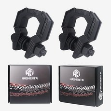 1.9cm(3/4인치) 나사 섀클 D링 튼튼한 섀클 39 916.1kg(8800파운드) 파손 강도 2.2cm(7/8인치) 핀 및 도난 방지 보안 나사 아이솔레이터 와셔 키트, 블랙