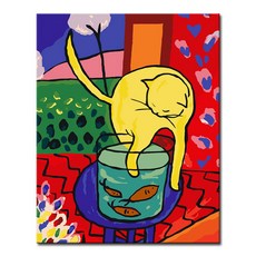 명화그리기 DIY 유화 세트 그림 액자 해바라기 아트홀릭, A40_앙리마티스의 고양이, 1개