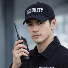 시큐리티 모자 SECURITY 자수 볼캡 블랙 경비모자 행사 공연 경호 스태프 캡