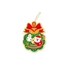 珠友 XS-70017耶誕許願/掛飾卡片/聖誕樹佈置/祝福感謝賀卡/耶誕吊飾/耶誕卡聖誕節卡片好好逛文具小舖, 1個, 02響鈴花環