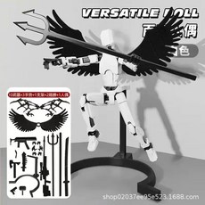 행운의 13 그림 더미 3D 움직일 수있는 Shapeshift 로봇 액션 Figuras DIY 마네킹 감압 소년 선물 용품, [01] One Size, [03] White, 1개