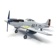 1/48 MUSTANG P-51D 전투기 4D 조립 모델 미국 2 차 세계 대전 P51 비행기 접착제 없음 6 색 분리 빠른 임포지션 장난감, Light ash, Light ash, 1개