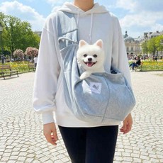 다용도 멀티 외출 실내 실외 강아지 고양이 반려동물 애묘 슬링백 이동가방 포대기, 그레이