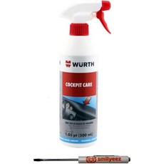 스마일리즈 목록 Wurth 조종석 케어 스프레이 500ml – 실리콘 무첨가 실내 세정제 카르나우바 왁스와 호호바 오일 함유 매트한 무광 마감용 포켓 드라이버, 1병