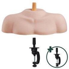 [NABIYA 연습용 어깨 마네킹] 미용 가발 홀더+헤어 거치대 스텐드, 1개