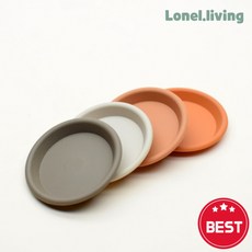 로넬리빙 고투명 원형 화분받침대 미니1호 내경60 외경80mm, VG그레이