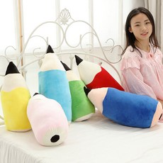 몽당연필 모양 인형쿠션 소프트 소재 생일 선물용 홈데코 장식용, 옐로우