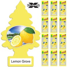 차량용 방향제 리틀트리스 6개입 선셋비치향, 레몬 그로브, 1개입 (24개입)