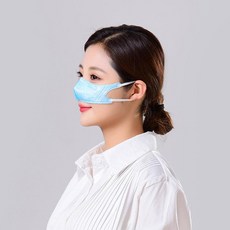 지니팡 코도리 코스크 방지 코가리개 [완제품] 꽃가루 알레르기, 스카이블루 두꺼운 5겹, 프리사이즈, 1개입