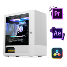 메가컴 4K 영상편집 컴퓨터 고사양 유튜브 동영상 프리미어 프로 방송용 영상편집용 PC 인텔 i5 인텔 울트라5, 화이트, 본체 01번, 1TB, 16GB, Free DOS, 지포스 RTX 3050, 인텔 i5-14400F