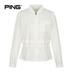 핑 여성 가슴 포켓 허리스트링 점퍼