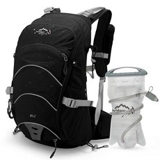 IX INOXTO 20L 하이드레이션 백팩 방수 하이킹 내부 프레임 백팩 2L 하이드레이션 워터 블래더 및 레인 커버 포함 사이클링 캠핑 스키용 경량 여행용 데이팩 (, Black