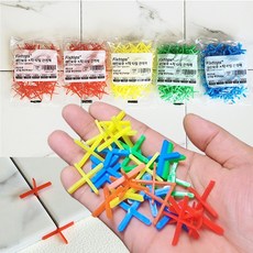 픽스톱 타일 간격제 쿠사비 십자 스페이스 줄눈 메지핀, 레인보우타일간격제(3.0mm/파랑), 2개
