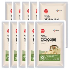 CJ프레시웨이 CJ 이츠웰 맛있는 감자수제비 1KG, 10개