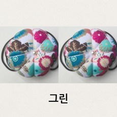 셀고 미싱에 감아쓰는 플라워 이쁘니 시침핀봉, 2개, 그린