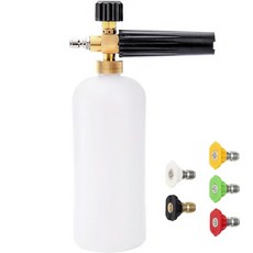 고압 세척 용품 1L 커넥트 금속 다목적 자동차 키트 노즐 M22 5개 14 4인치, B