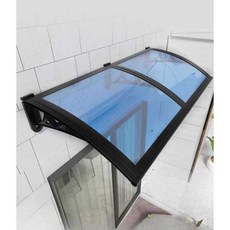 캐노피 빗물받이 처마 방수 테라스 창문 넥산 지붕 PC 차양막 어닝 60x120cm 알루미늄 2개 지지대, 1) 60x120cm 알루미늄 2개 지지대
