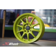 FK鋁圈 15吋 4/100 EP10843 霓虹綠 鋁合金 輕量化 輪圈, 1個