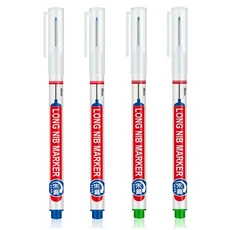 4개/세트 20mm 딥 홀 롱 니브 헤드 마커 금속 천공 펜 방수 욕실 장식 다목적, [18] 2blue 2green