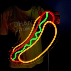 LED 릴 투명 백보드 네온사인 스타일링 라이트 침실 인테리어 무드등 인테리어 인스등, 5V USB 버전, 45x20cm, 1개