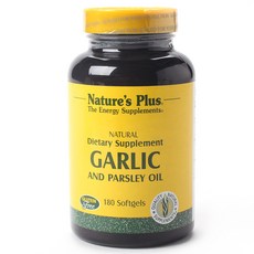 Natures Plus 大蒜+歐芹油軟膠囊, 1個, 180 件