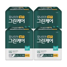 액티브 그린케어 매직테이프 성인기저귀 대형10매x4팩 요실금패드 요실금기저귀 팬티형기저귀, 10, 대형
