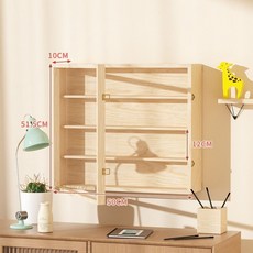 實木公仔收納盒 盲盒模型展示櫃 展示架 掛墻收納櫃, 1個