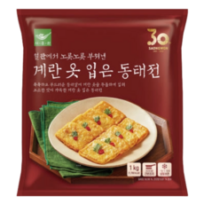 사옹원 계란옷 입은 동태전 1kg 대용량 업소용 급식 반찬 명절 제사 음식 막걸리안주 간식, 1개