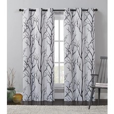 VCNY Home - 패널 그로밋 탑이 있는 암막 창문 커튼 세련된 홈 데코 (킹덤 아이보리 101.6cm x 213.4cm)