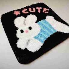 해피유통 유아 아동용 귀여운 캐릭터 원형 방석 소프트 플러시 체크 무늬 좌석 쿠션 사계절 사용 가능, 40*40센티미터., 18