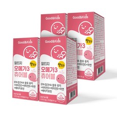 굿앤키즈 맛있는 어린이 알티지 오메가3 츄어블, 4개, 90정