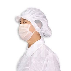 케이엠 방진 모자 제전모 무진모 크린룸 후드 C2, 화이트2XL, 화이트