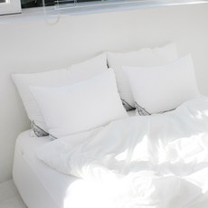 루시드슬립 중량업 호텔식 마이크로파이버 다운필 베개솜, 화이트, 1개