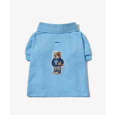 YALE 엠브로이더리 댄 퀵 드라이 피케 도기 카라셔츠 라이트 블루 291706, M, 1개