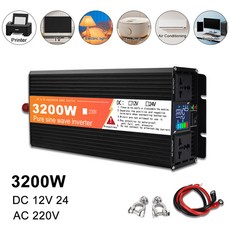 LCD 디스플레이 컨버터 포함 순수 사인파 인버터 태양광 자동차 인버터 DC 12V-AC 220V 60Hz 전력 6000W 5000W 4000W 3200W, [06] 3200W, [01] V용, [01] 220V용, [06] 3200W