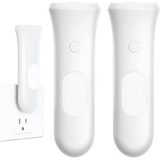 가정용 4-in-1 비상등 전원 장애용 2개 충전식 LED 손전등 벽에 꽂는형 자동 켜짐 전력 차단 야간등 손전등 허리케인 대비용품 흰색, 가정용 4-in-1 비상등 전원 장애용, 2개 충전식