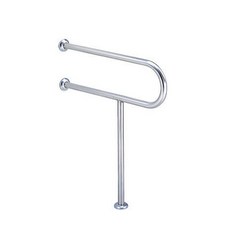 【海夫健康生活館】裕華 不鏽鋼系列 亮面 P型 洗臉盆扶手 70x75cm 雙包裝(T-110)