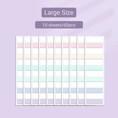 420PCS 밝은 색상 가능한 가능 크기 색인 스티커 성경 가지 라벨 파일 재사용 쓰기 플래그, Large size 60pcs