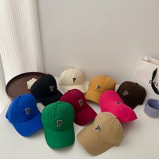 유아동 키즈 알파벳 P 볼캡 야구모자 유아모자 아동모자 버킷햇 벙거지 어린이 코디