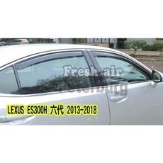 比德堡崁入式晴雨窗 凌志LEXUS ES300h 2013-2018專用 遮陽防曬 降低車內溫度, 1個, 前窗兩片