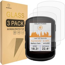Mr.Shield [3팩] GARMIN Edge 540 및 GARMIN Edge 840/840 태양열 [강화 유리] [9H 경도의 일본 유리] 스크린 프로텍터 호일