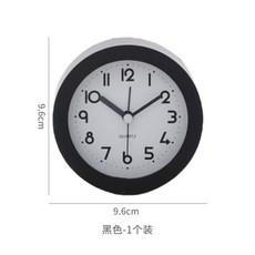 BB優選 臥室床頭時鐘 靜音桌面時鐘 檯鐘 學生用鬧鐘, 黑色