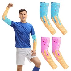 Bunnycool 크로스 암 슬리브 크리스찬 압박 팔 슬리브 청소년 축구 야구 배구 2쌍 화이트 블랙