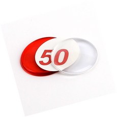 DSGS 숫자스티커 번호판, 빨강