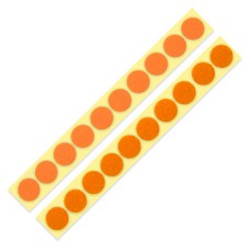 attizone 벨크로 원형찍찍이 (소포장) 20mm x 10세트 - 11칼라, 주황, 10개