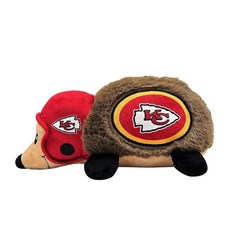 NFL 캔자스 시티 치프스 플러시 고슴도치 장난감 강아지 및 고양이용 재미있고 상호작용적인 놀이를 위한 멋지고 부드러운 반려동물 장난감 스퀴커가 있는 강아지 츄잉 장난감