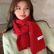 베이직 머플러 무지 니트 목도리 여성 남자 스카프 쁘띠